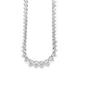 Sterling Silver 4mm - 6mm Graduated Tennis Necklet
