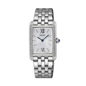 Ladies Seiko Classic White Dial CZ Bezel image