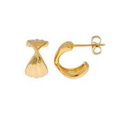 Burren 18ct Gold Plated Bow Cute Earrings image
