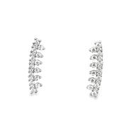 Sterling Silver Fancy Double Bar Drop Earrings image
