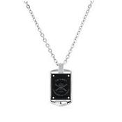 Gents Steelwear Stainless Steel Dog Tag With Skull Pendant
