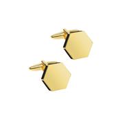 Gold Plated Hexagonal Cufflinks image