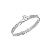 Sterling Silver Claddagh Baby Bangle image