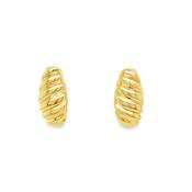 9ct Yellow Gold Ripple Bubble Earrings image
