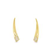 9ct Diamond Horn Earrings .12ct image
