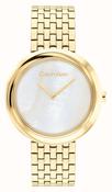 Ladies Calvin Klein Twisted Bezel Mother of Pearl Dial