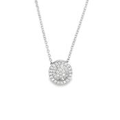 Sterling Silver CZ Round Cluster Pendant