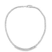 Sterling Silver 4mm CZ Tennis Necklet image
