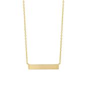 Sterling Silver Gold Plated Horizontal Bar Necklet