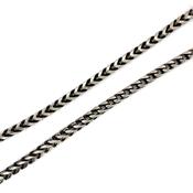 Sterling Silver Oxidised Foxtail Necklet