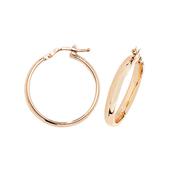 9ct Yellow Gold 2mm Hinged Hoop Earrings image