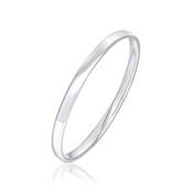Sterling Silver Plain 5.4mm Solid Court Bangle
