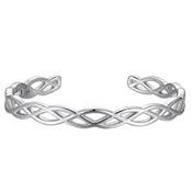 Sterling Silver Polished Celtic Design Bangle image
