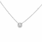 18ct P/dnt Wh Sol Rd Brill R/O .05ct