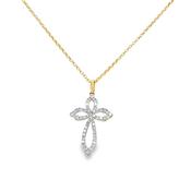 9ct P/dnt Op Fcy Cross Dia .33ct