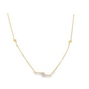9ct CZ 5 Lightening Bolt Necklet