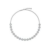 Ted Baker Solanna Silver Plated Solitaire Sparkle Crystal Round Halo Necklet image