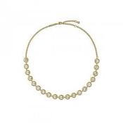 Ted Baker Solanna Gold Plated Solitaire Sparkle Crystal Round Halo Necklet image