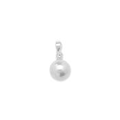 Sterling Silver Pearl and CZ Pendant