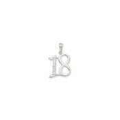 Sterling Silver CZ 18 Pendant