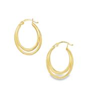 9ct Polished Triple Hoop Earrings
