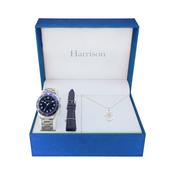 Kids Blue Dial Communion Watch Set with St. Christopher Medal and Extra Blue Strap