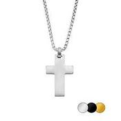 Gents Steelwear Stainless Steel Matte Cross Pendant