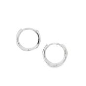 Sterling Silver 19mm CZ Diamond Cut Hoop Earrings image