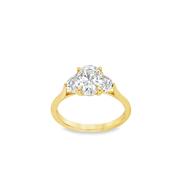 18ct 3St Ov/Half Moon Dia 1.43ct