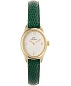 Daniel Wellington Ophelia Mini Green Oval Dial Watch With Green Lizard Strap image