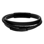 Steelwear Leather Multistrand Black Bracelet image