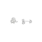 Sterling Silver CZ Elephant Earrings image
