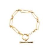 Burren 18ct Gold Two Of Hearts T-Bar Bracelet