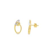 9ct Diamond Set Double Circle Earrings 0.08ct image
