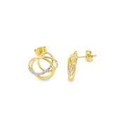 9ct Diamond Set Open Knot Earrings 0.08ct image