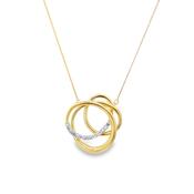 9ct Diamond Set Open Knot Pendant 0.05ct image