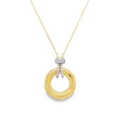 9ct Open Circle Pendant With Diamond Baile 0.08ct image