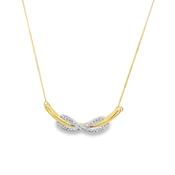 9ct Hammock Pendant With Diamond Infinity 0.09ct image