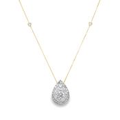 9ct Diamond Pear Cluster Pendant 1.00ct image