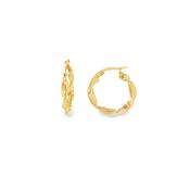 9ct Yellow Gold Twist 20mm Hoop Earrings image