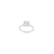 Platinum Four Claw Round Brilliant Cultured Diamond Ring 1.50ct image
