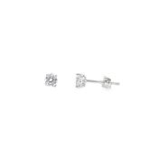 Sterling Silver 4mm Round CZ Earrings image