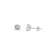 Sterling Silver 6mm Round CZ Earrings image