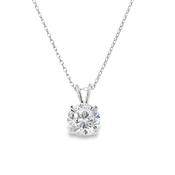 Sterling Silver 9mm Round CZ Pendant image