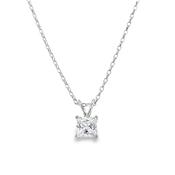 Sterling Silver 5mm Square CZ Pendant image