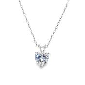 Sterling Silver 7mm Heart CZ Pendant image