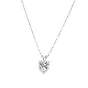 Sterling Silver 8mm Heart CZ Pendant image