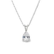 Sterling Silver 6X8mm Pear CZ Pendant image