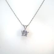 Sterling Silver 8mm Star CZ Pendant image