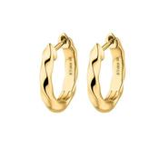 Sterling Silver Gold Plated Twist Hoop Earrings image